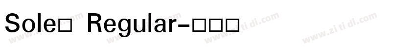 Soleá Regular字体转换